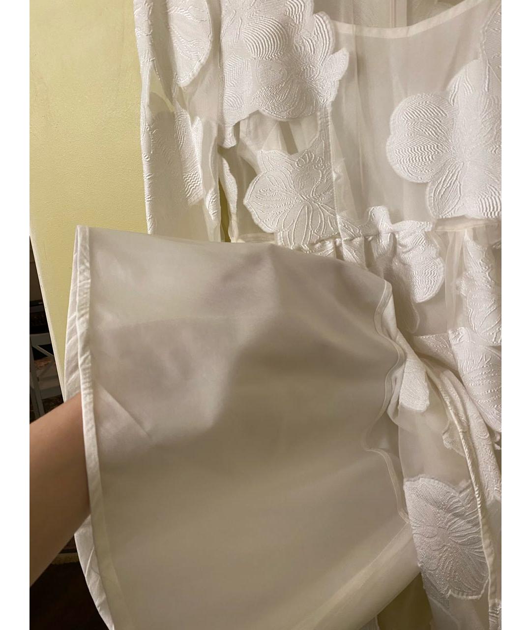 P.A.R.O.S.H. Белое хлопковое коктейльное платье, фото 7