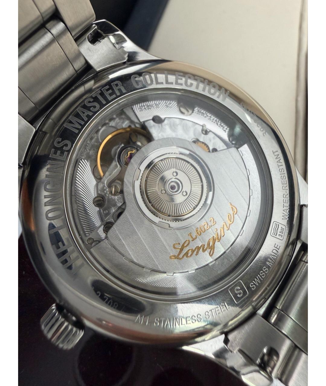 LONGINES Белые стальные часы, фото 4