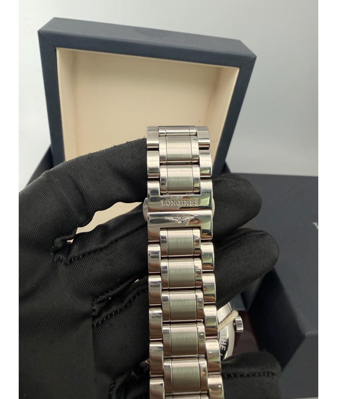 LONGINES Белые стальные часы, фото 5