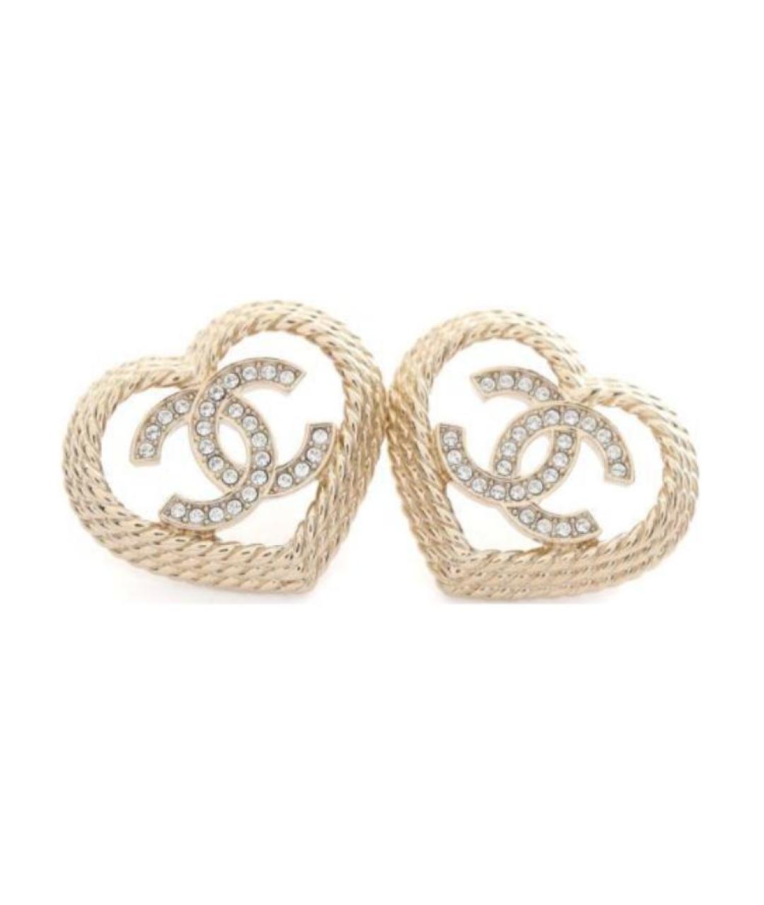 CHANEL Золотые позолоченные серьги, фото 2