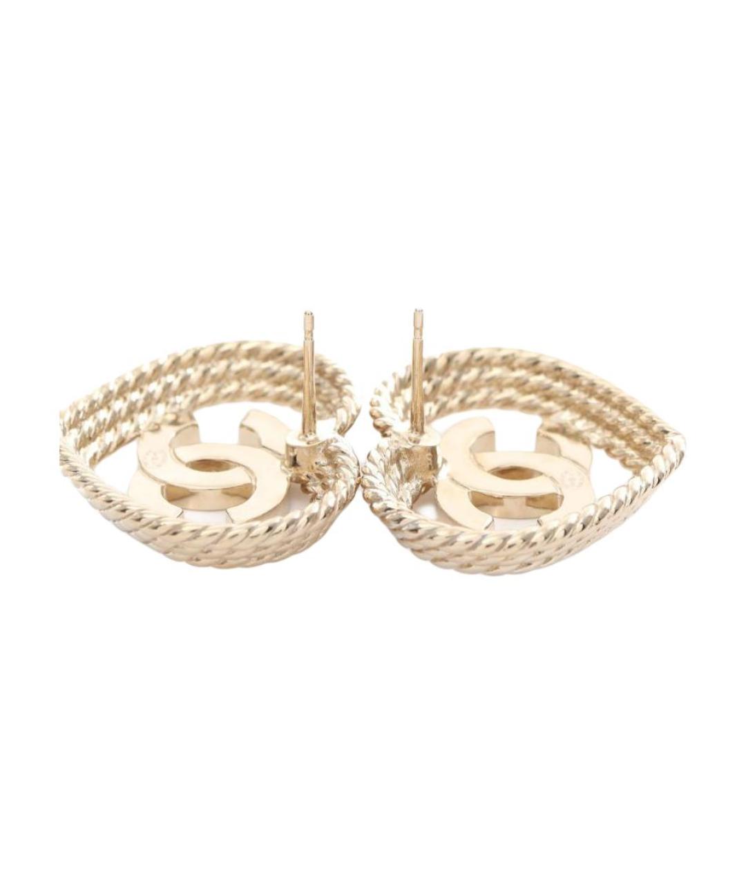 CHANEL Золотые позолоченные серьги, фото 3