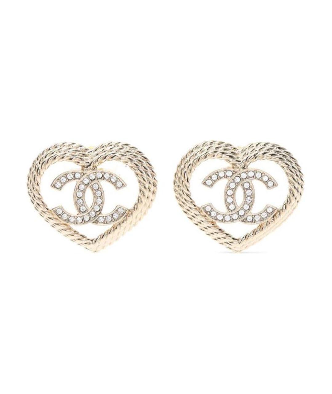 CHANEL Золотые позолоченные серьги, фото 1