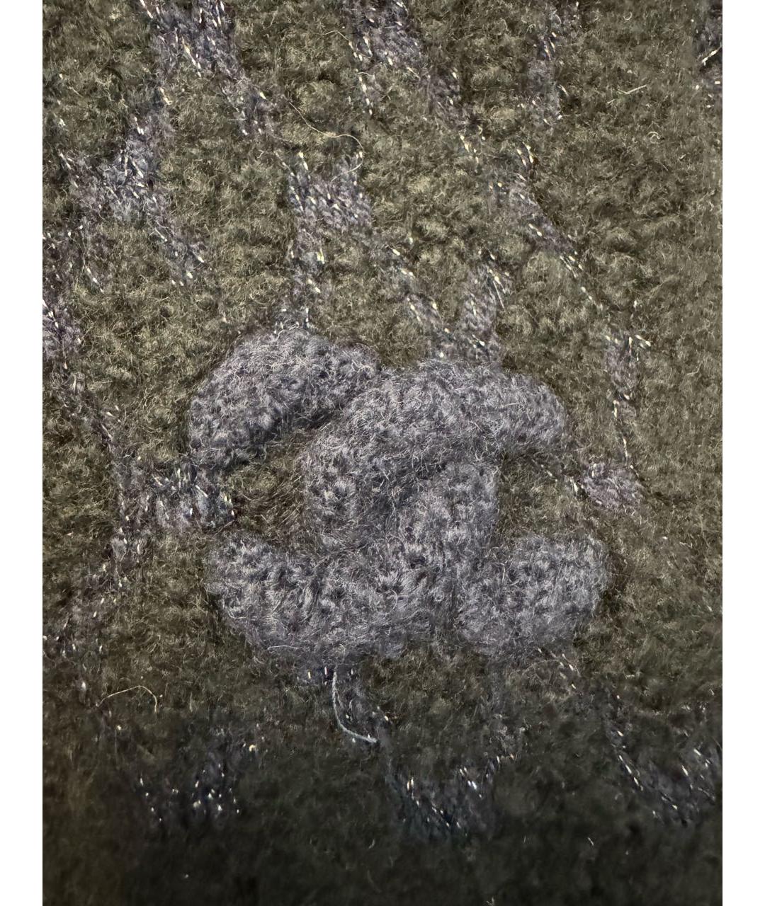 CHANEL Черный кашемировый шарф, фото 2