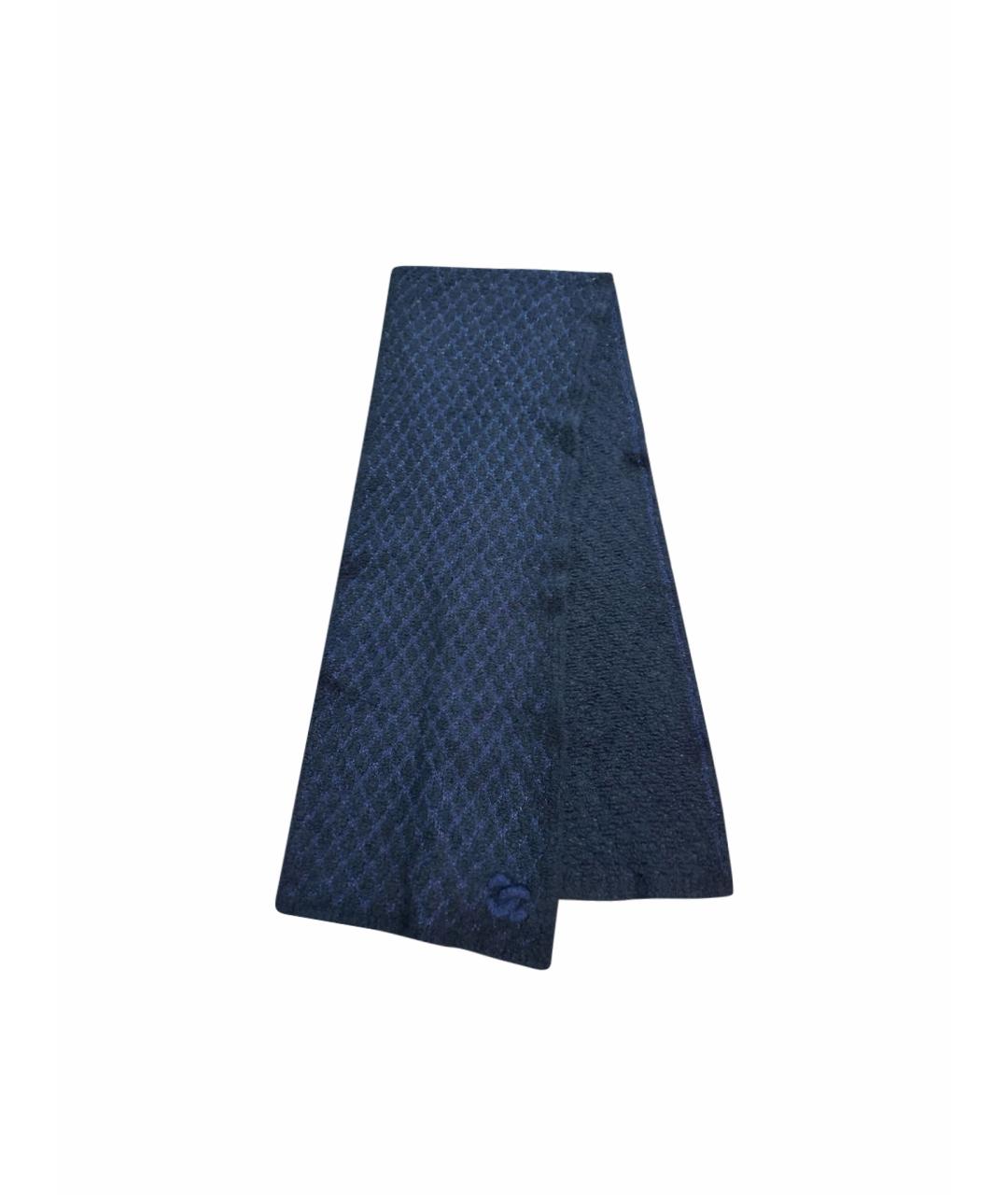 CHANEL Черный кашемировый шарф, фото 1