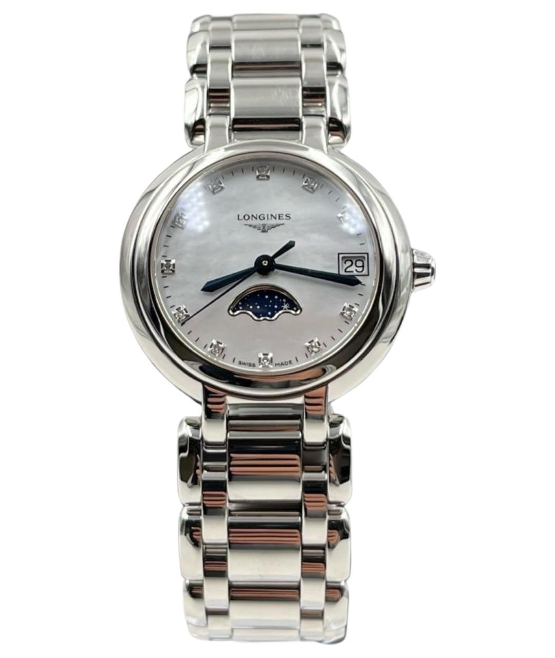 LONGINES Белые металлические часы, фото 1