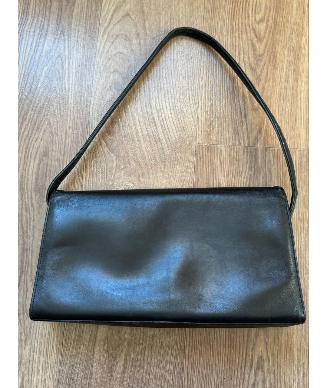 CHRISTIAN DIOR Черная кожаная сумка через плечо, фото 3