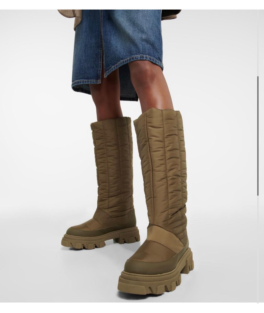 GIABORGHINI Хаки синтетические сапоги, фото 2