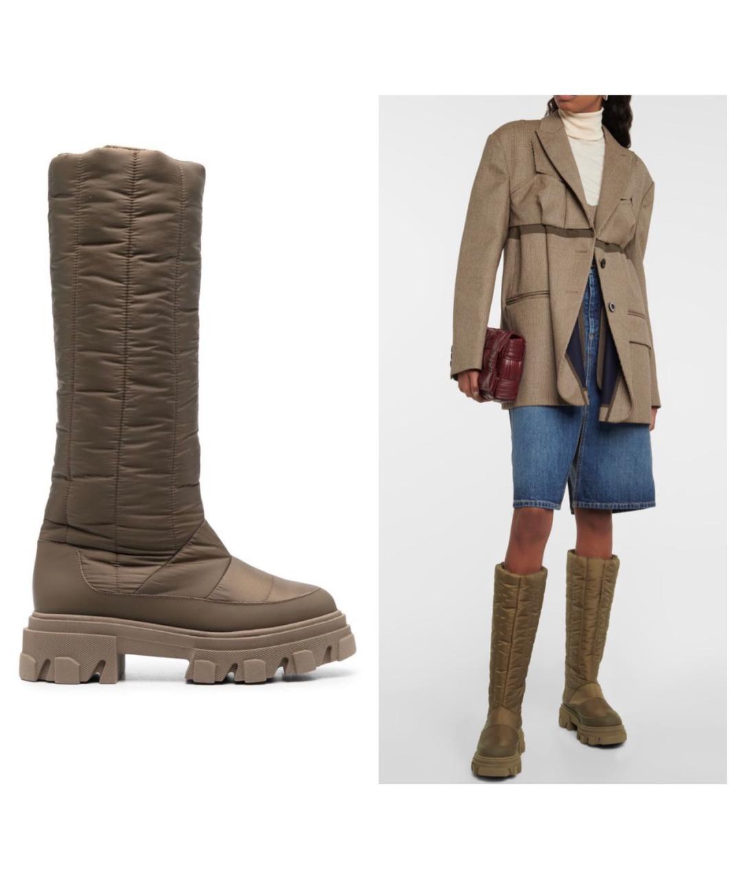 GIABORGHINI Хаки синтетические сапоги, фото 3