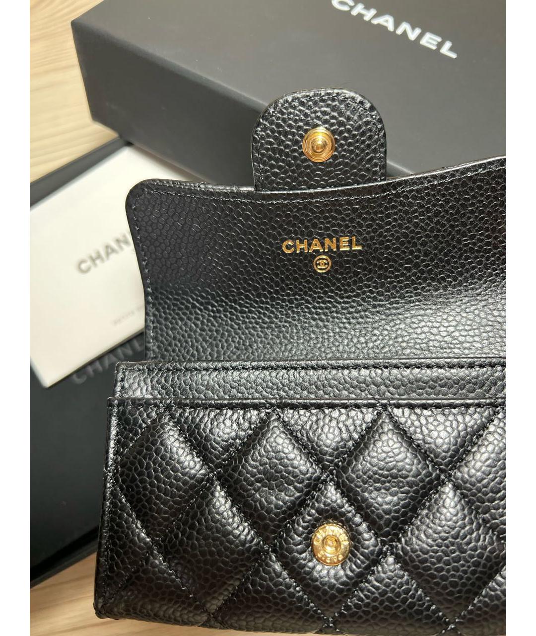 CHANEL Черная кожаная визитница, фото 2