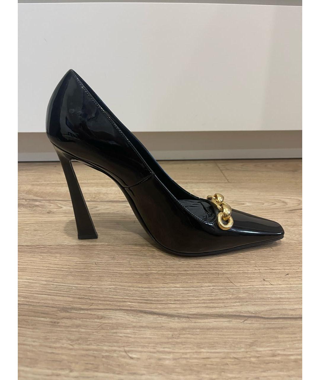 SAINT LAURENT Черные туфли из лакированной кожи, фото 5