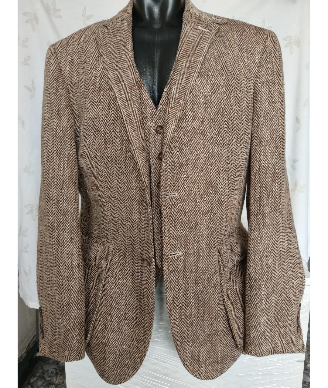 POLO RALPH LAUREN Бежевый шерстяной пиджак, фото 10