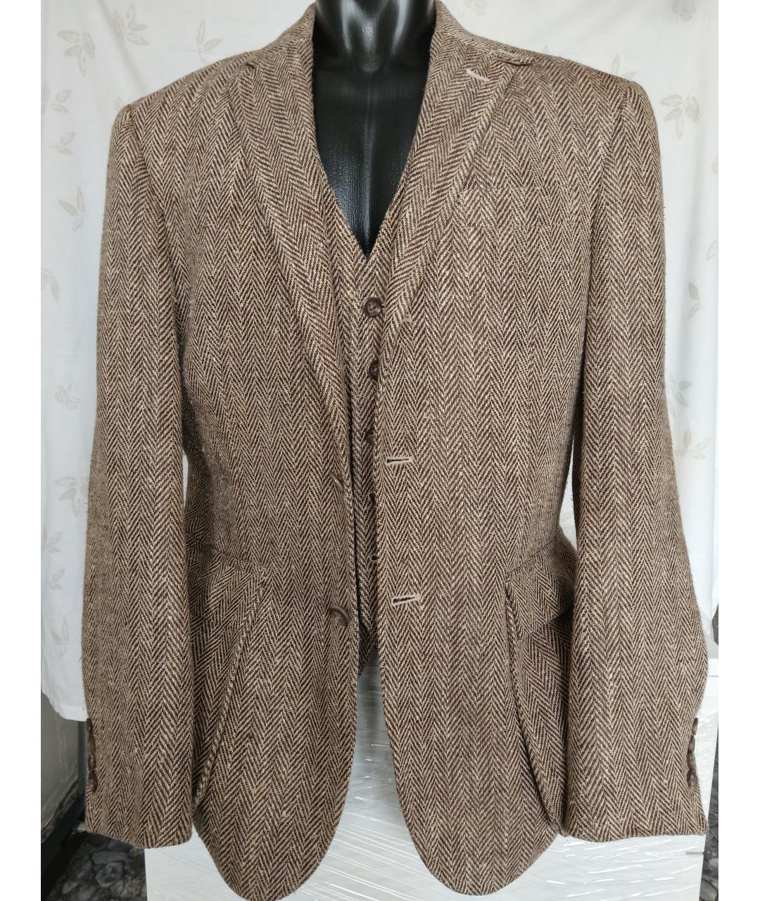 POLO RALPH LAUREN Бежевый шерстяной пиджак, фото 6