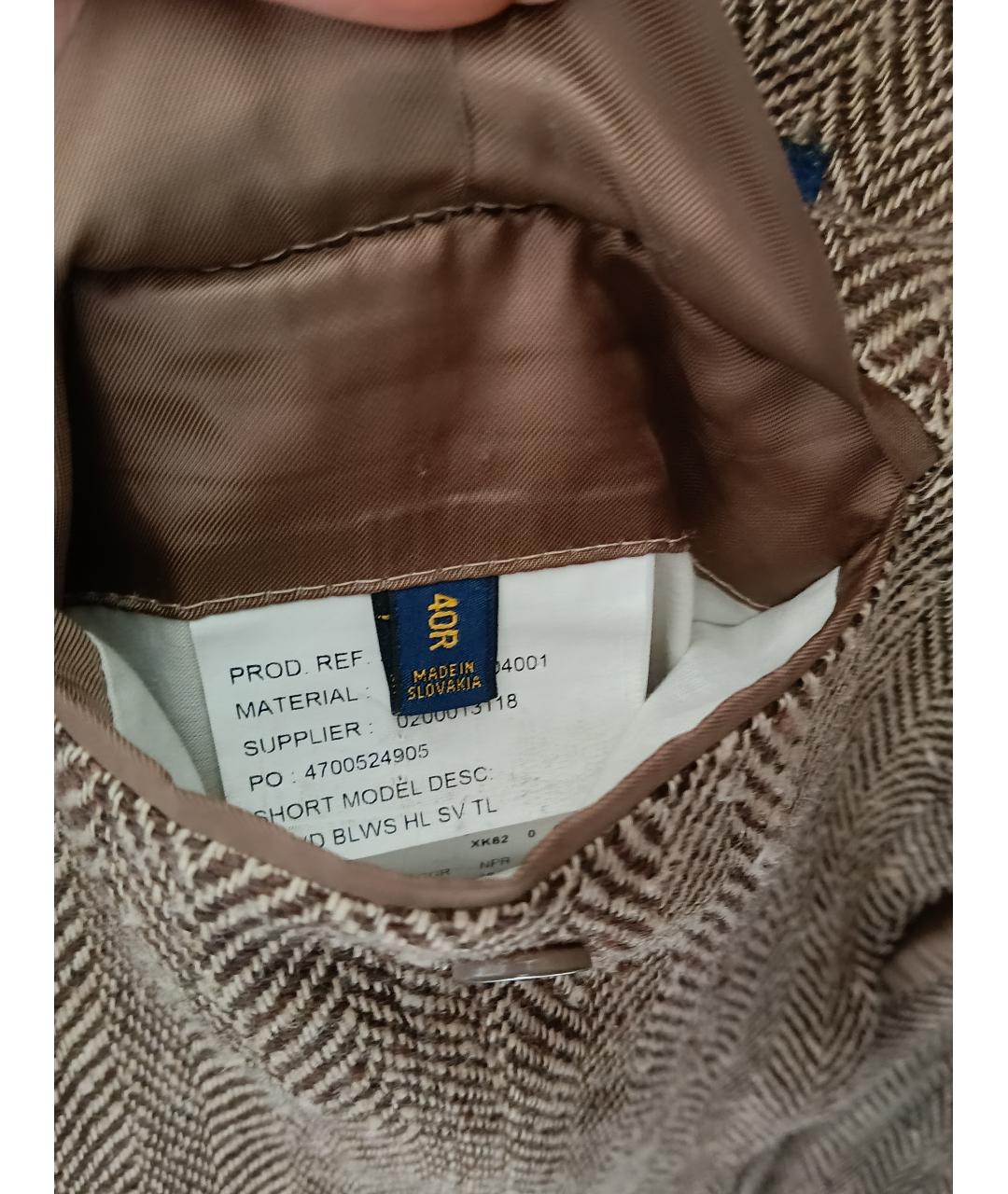 POLO RALPH LAUREN Бежевый шерстяной пиджак, фото 5