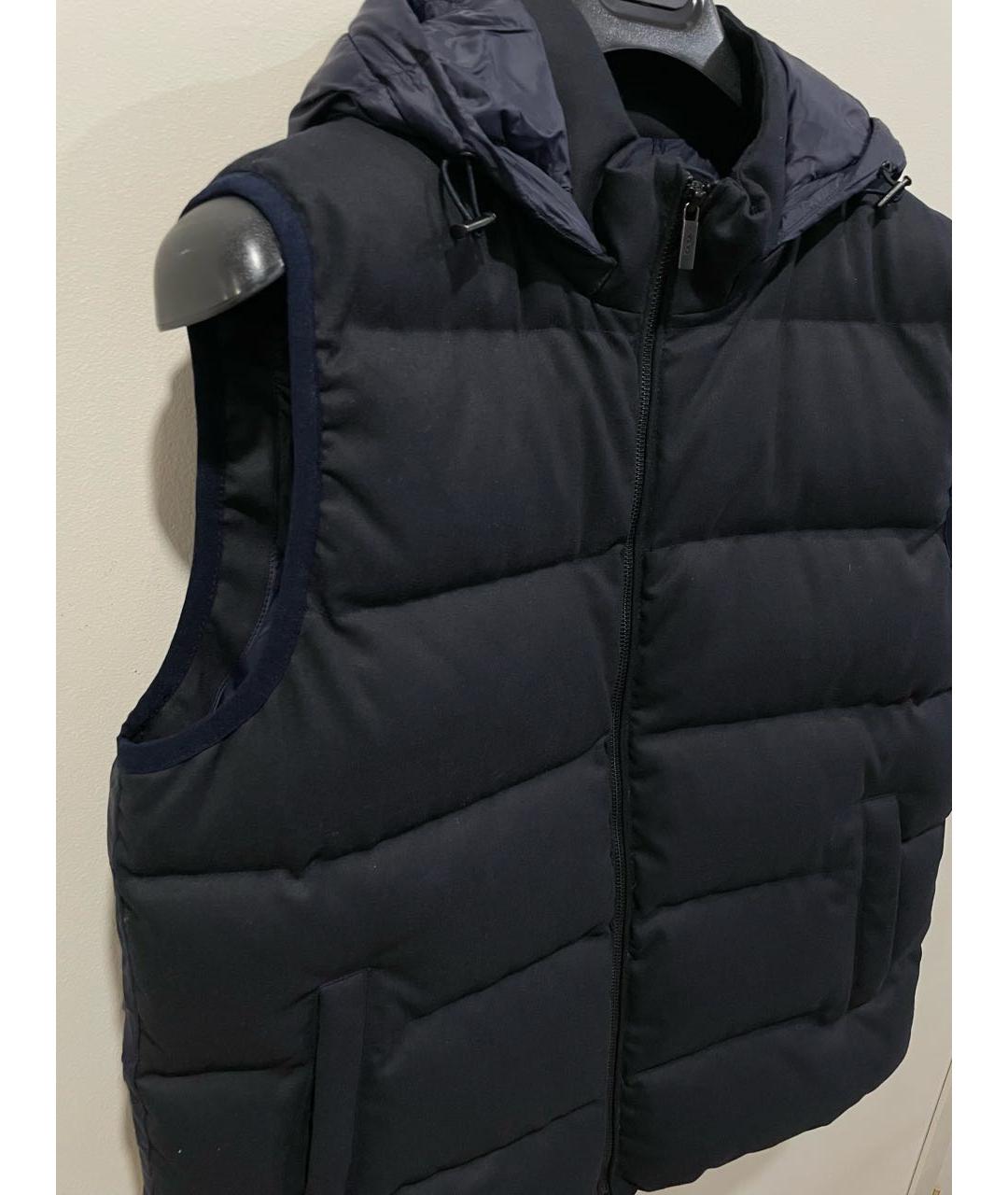 CORNELIANI Темно-синий полиэстеровый жилет, фото 4