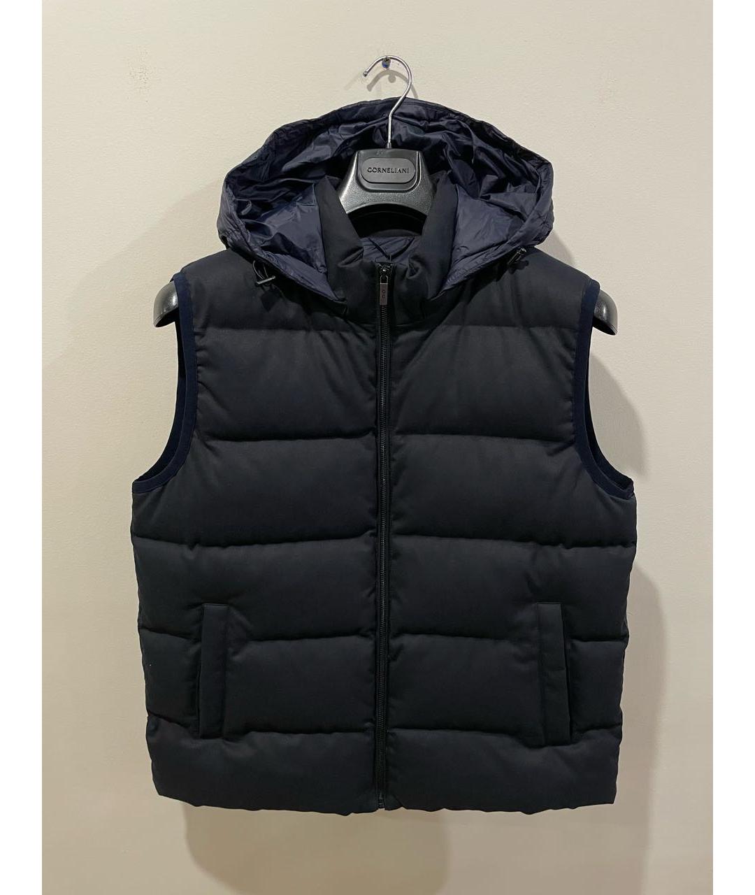 CORNELIANI Темно-синий полиэстеровый жилет, фото 9