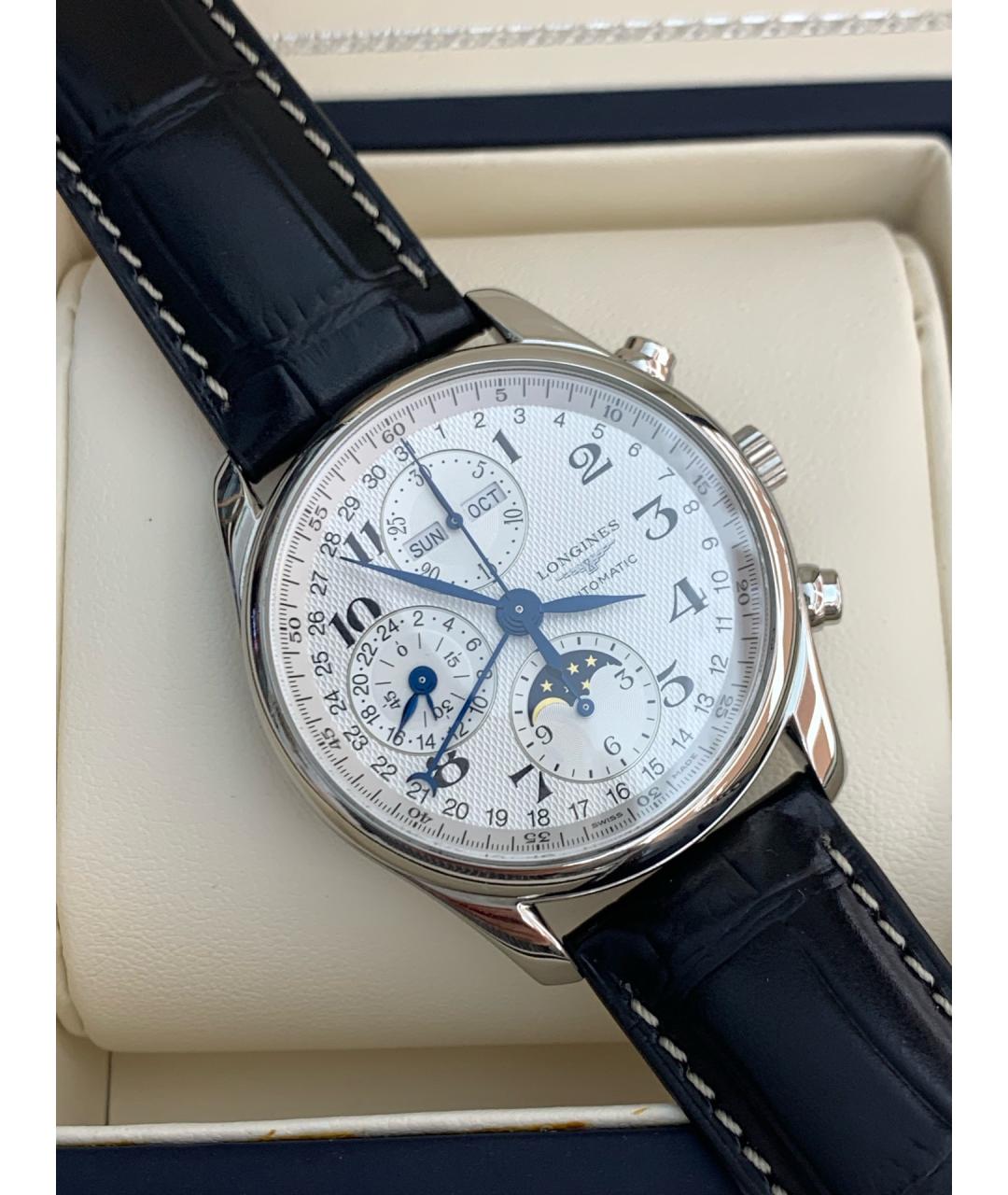 LONGINES Белые стальные часы, фото 2