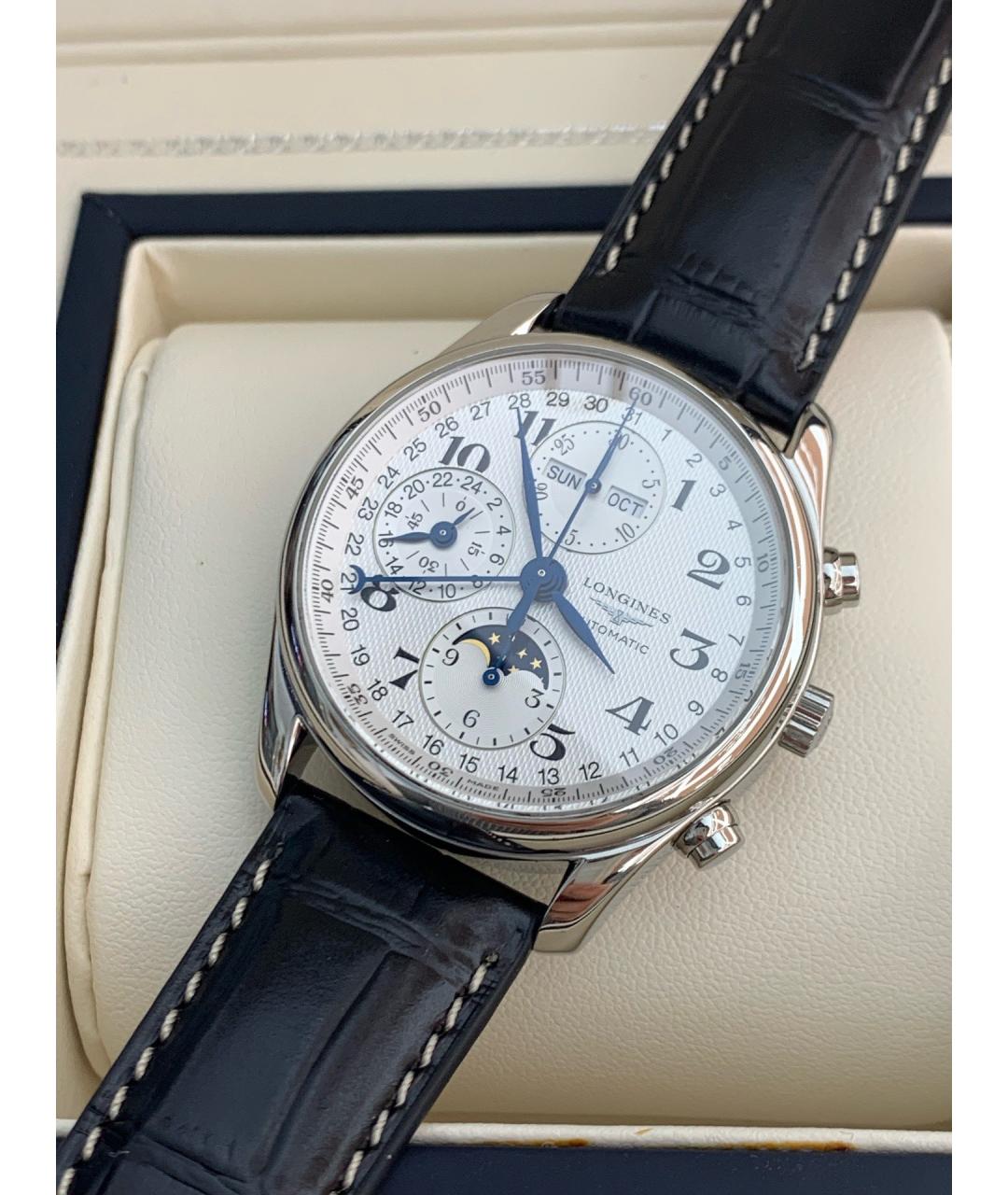 LONGINES Белые стальные часы, фото 3