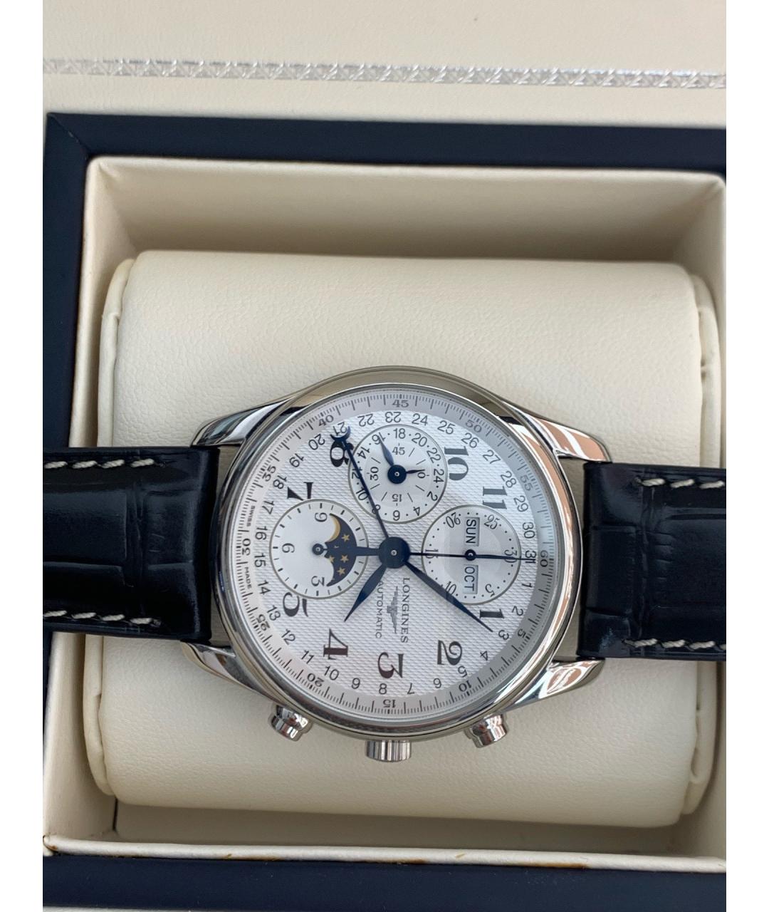 LONGINES Белые стальные часы, фото 4