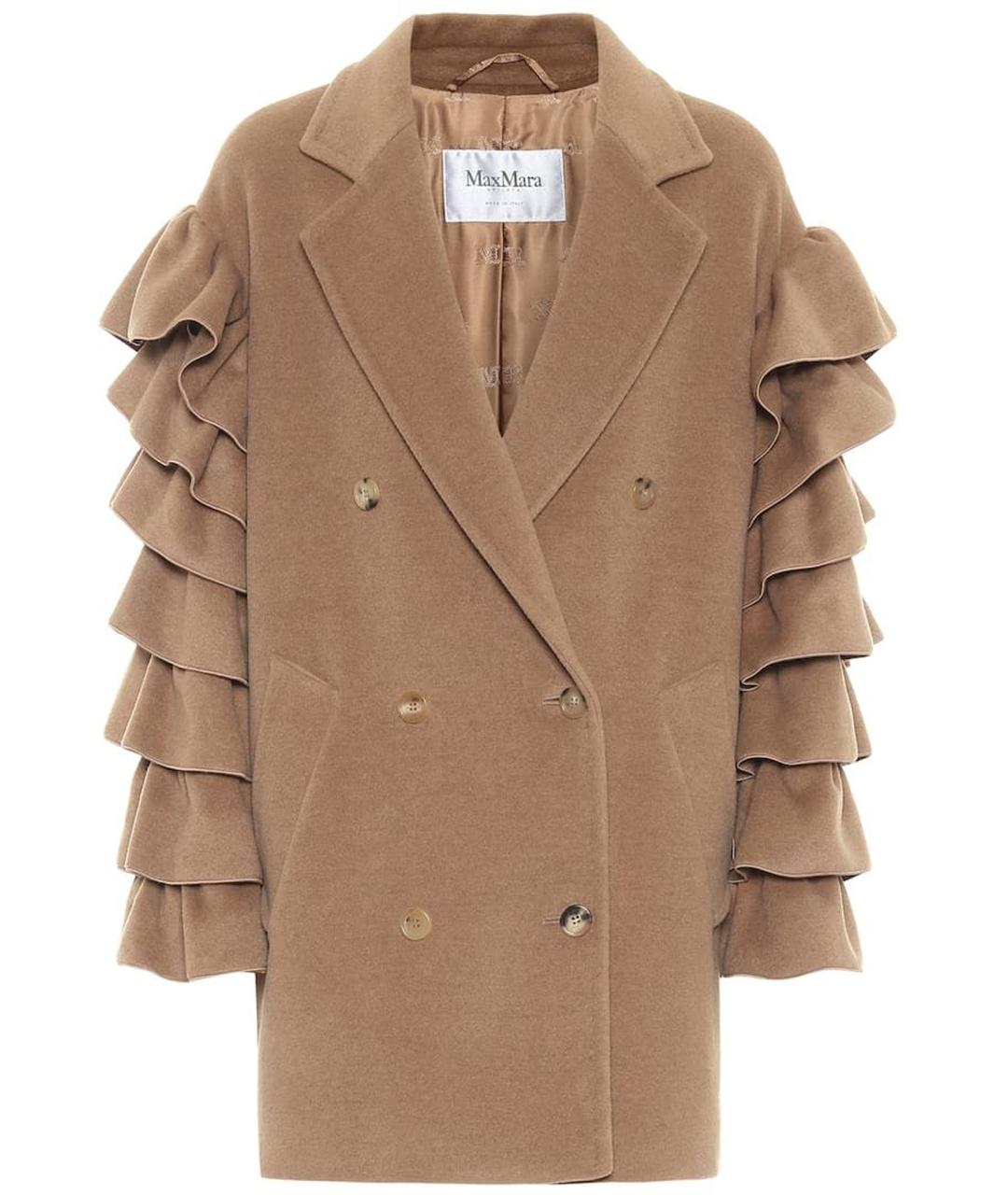 MAX MARA Бежевое шерстяное пальто, фото 1