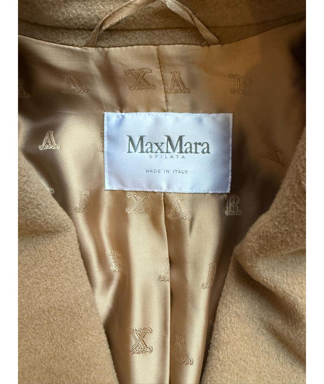 MAX MARA Бежевое шерстяное пальто, фото 5