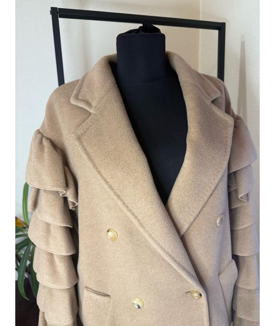 MAX MARA Бежевое шерстяное пальто, фото 8