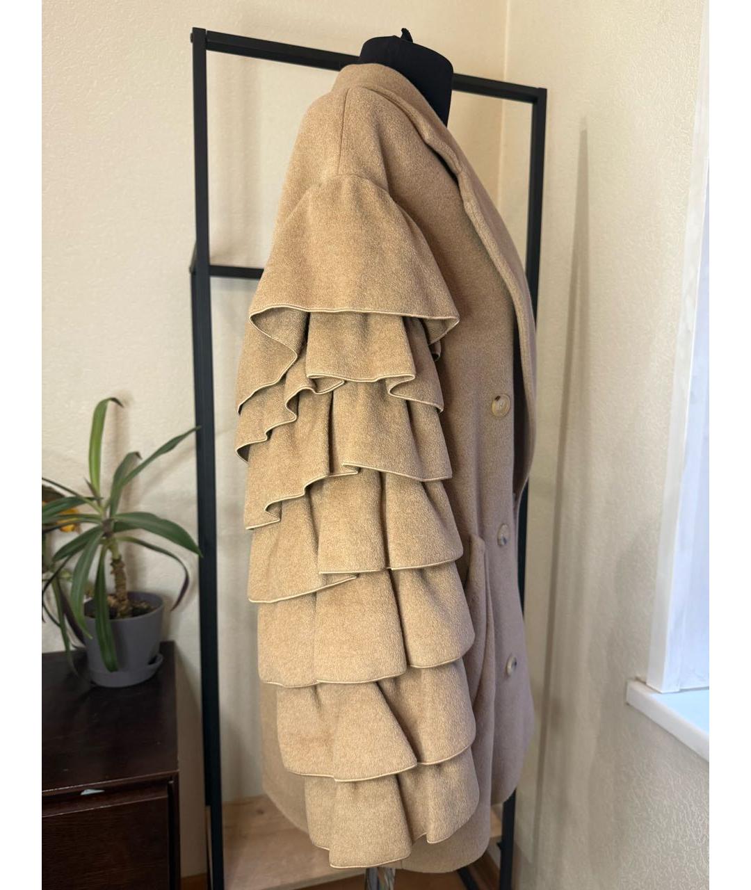 MAX MARA Бежевое шерстяное пальто, фото 7