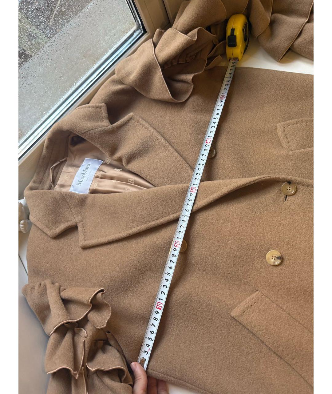 MAX MARA Бежевое шерстяное пальто, фото 3