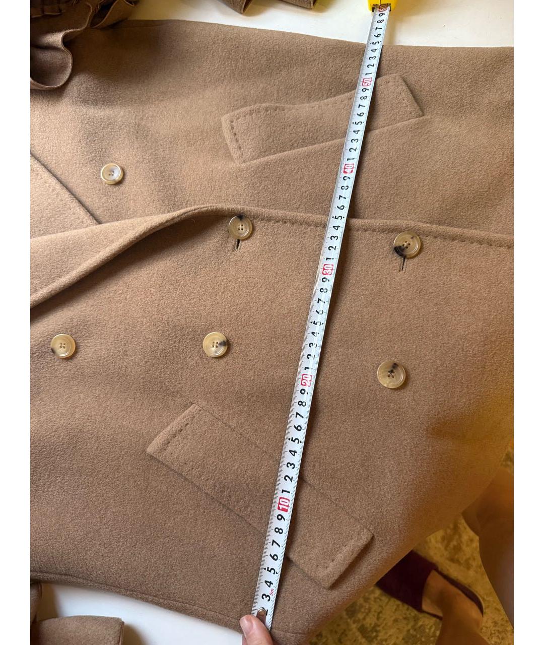 MAX MARA Бежевое шерстяное пальто, фото 4