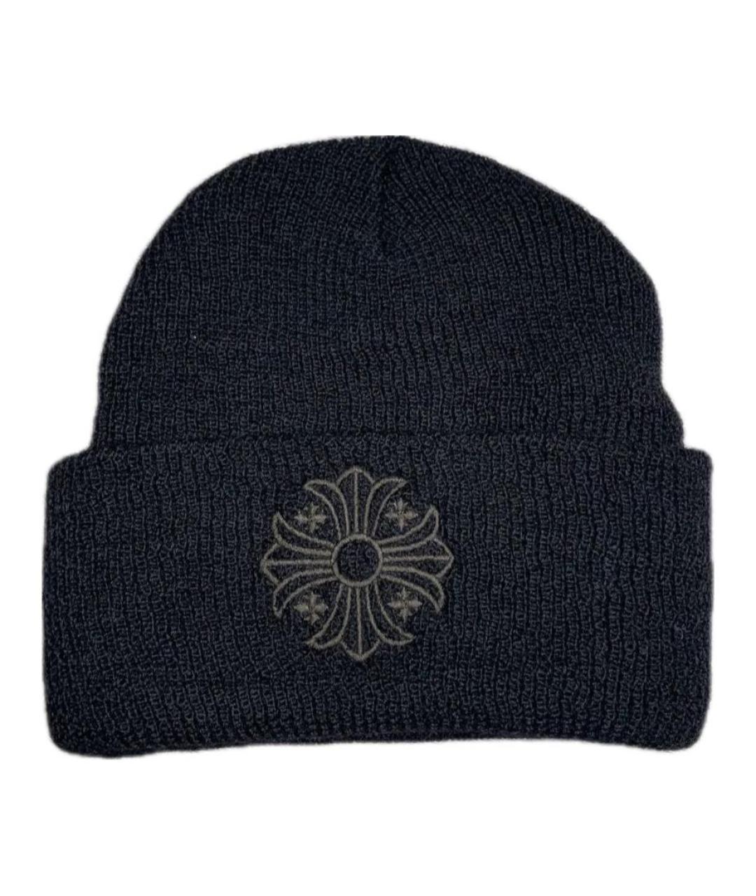 CHROME HEARTS Черная шерстяная шапка, фото 2