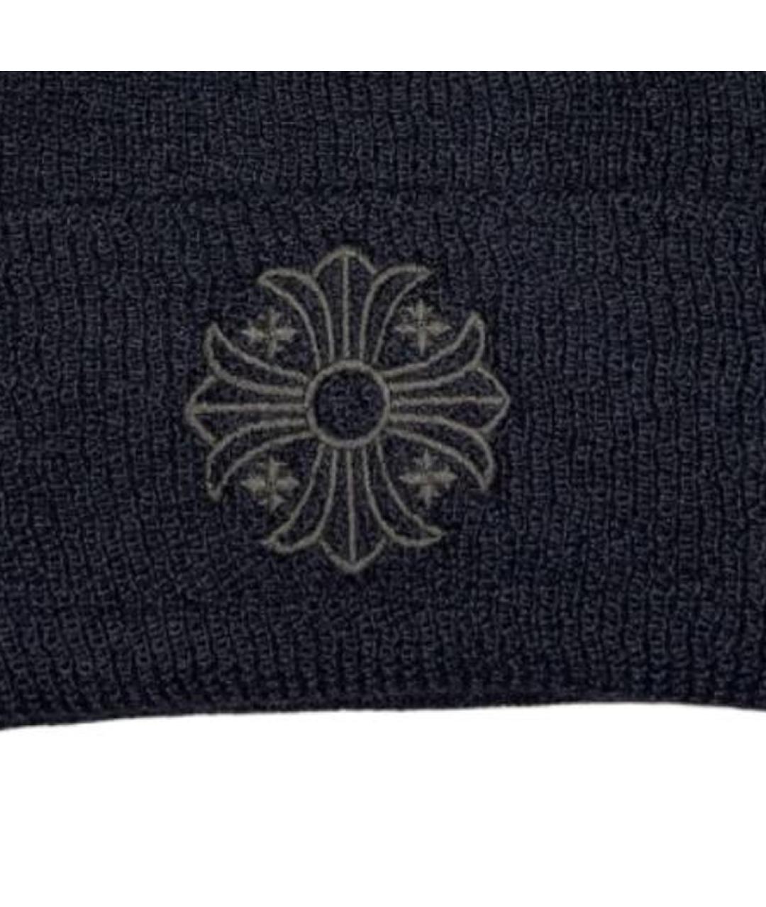 CHROME HEARTS Черная шерстяная шапка, фото 3