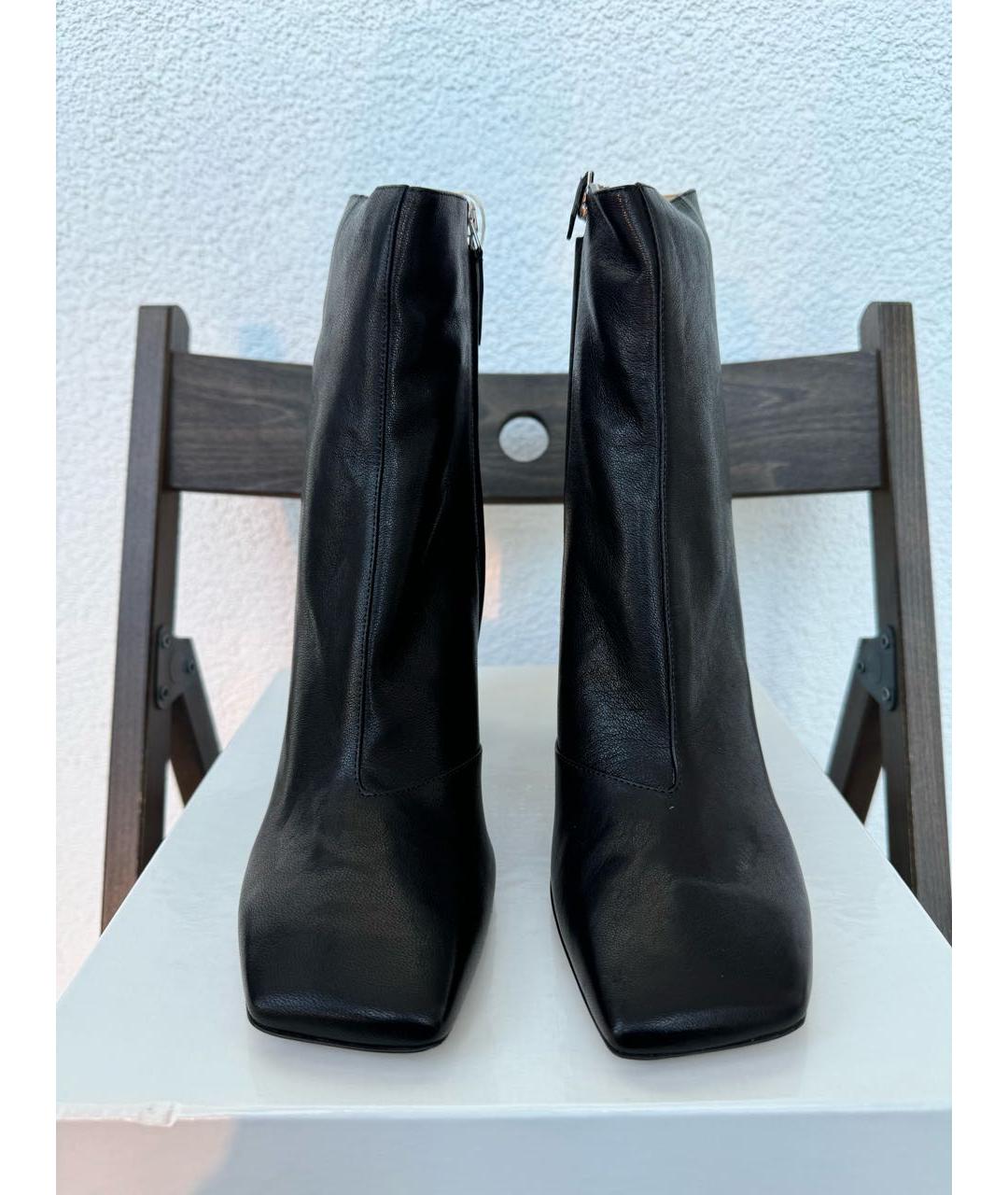 MAISON MARGIELA Черные кожаные ботильоны, фото 2