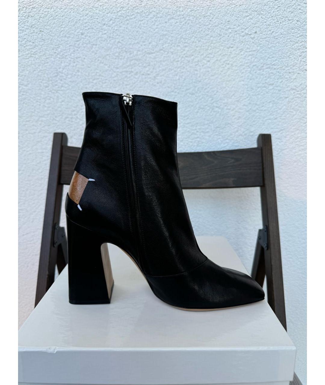 MAISON MARGIELA Черные кожаные ботильоны, фото 5