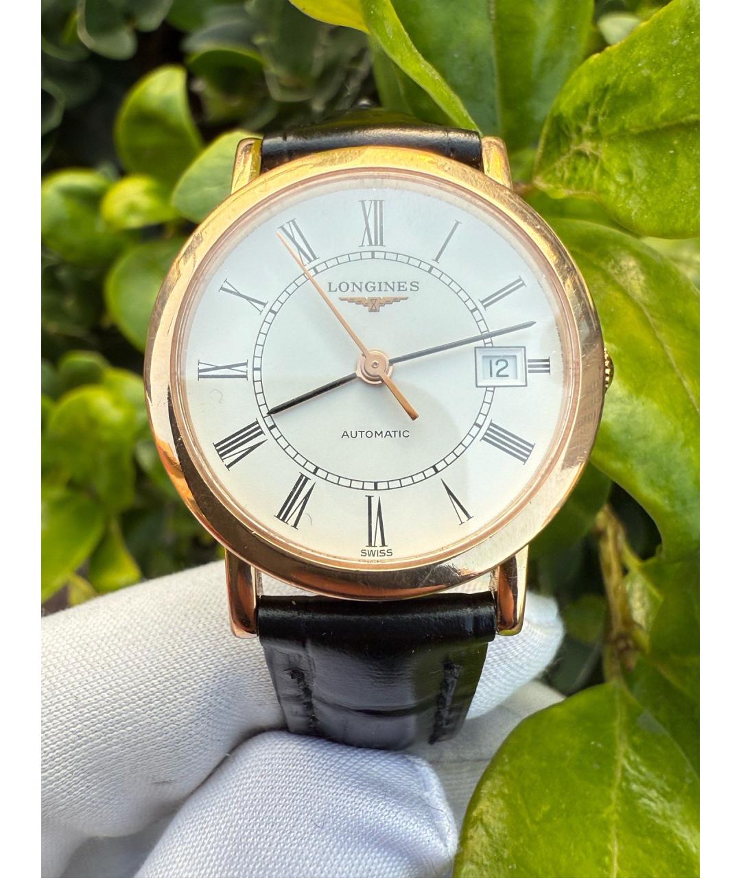 LONGINES Белые часы из розового золота, фото 8