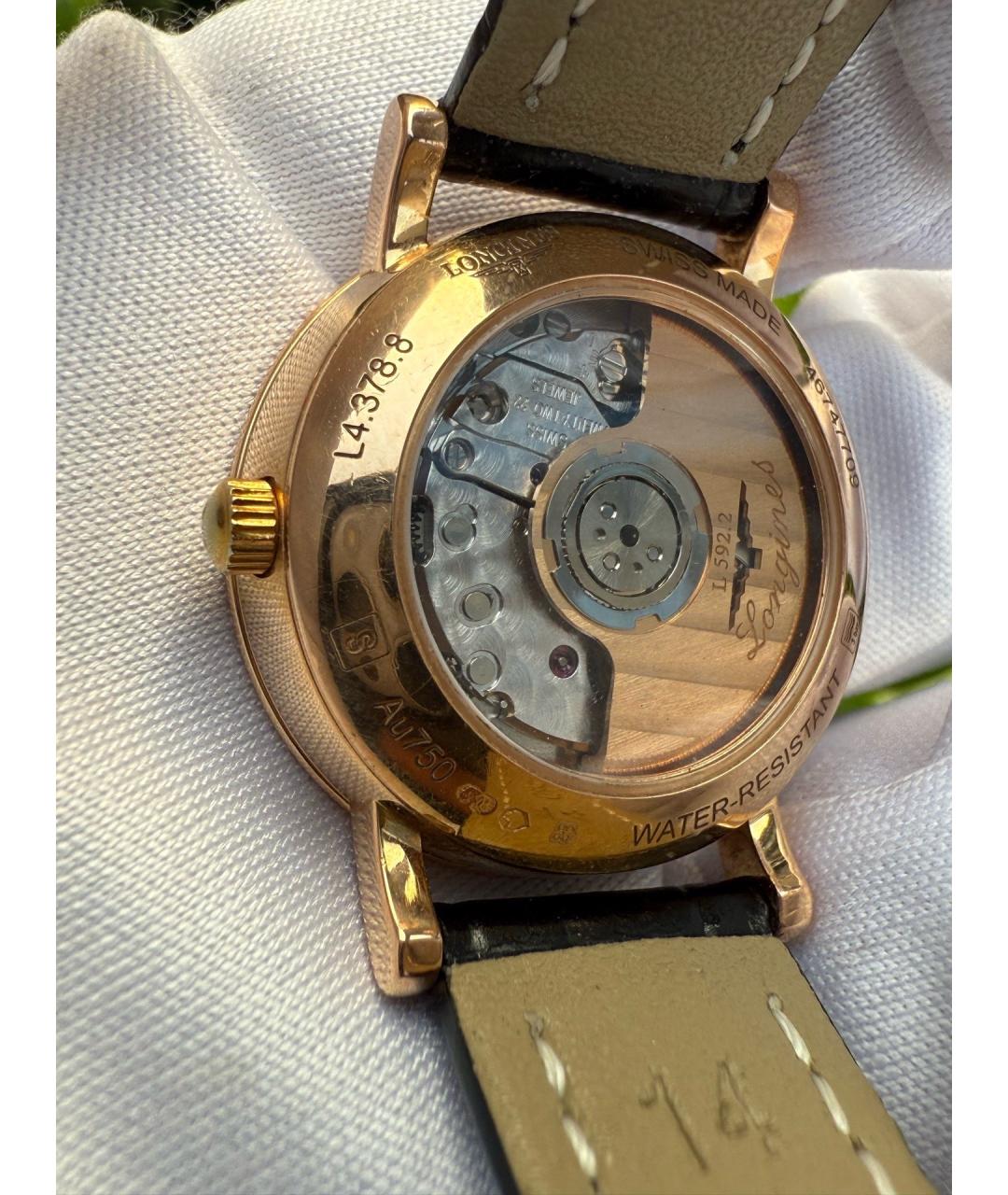 LONGINES Белые часы из розового золота, фото 5