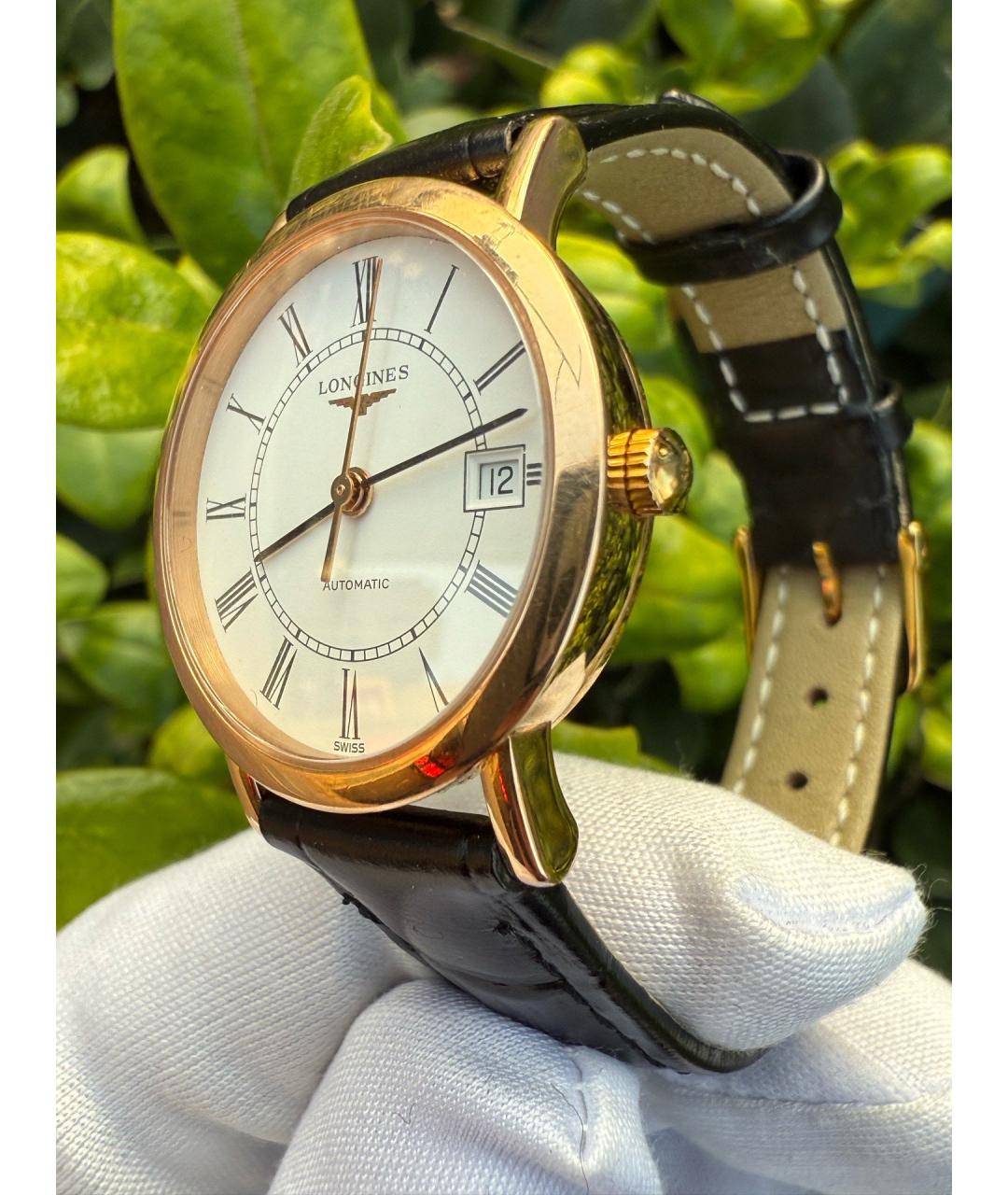 LONGINES Белые часы из розового золота, фото 2