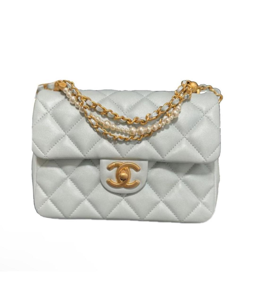 CHANEL Бежевая кожаная сумка через плечо, фото 1