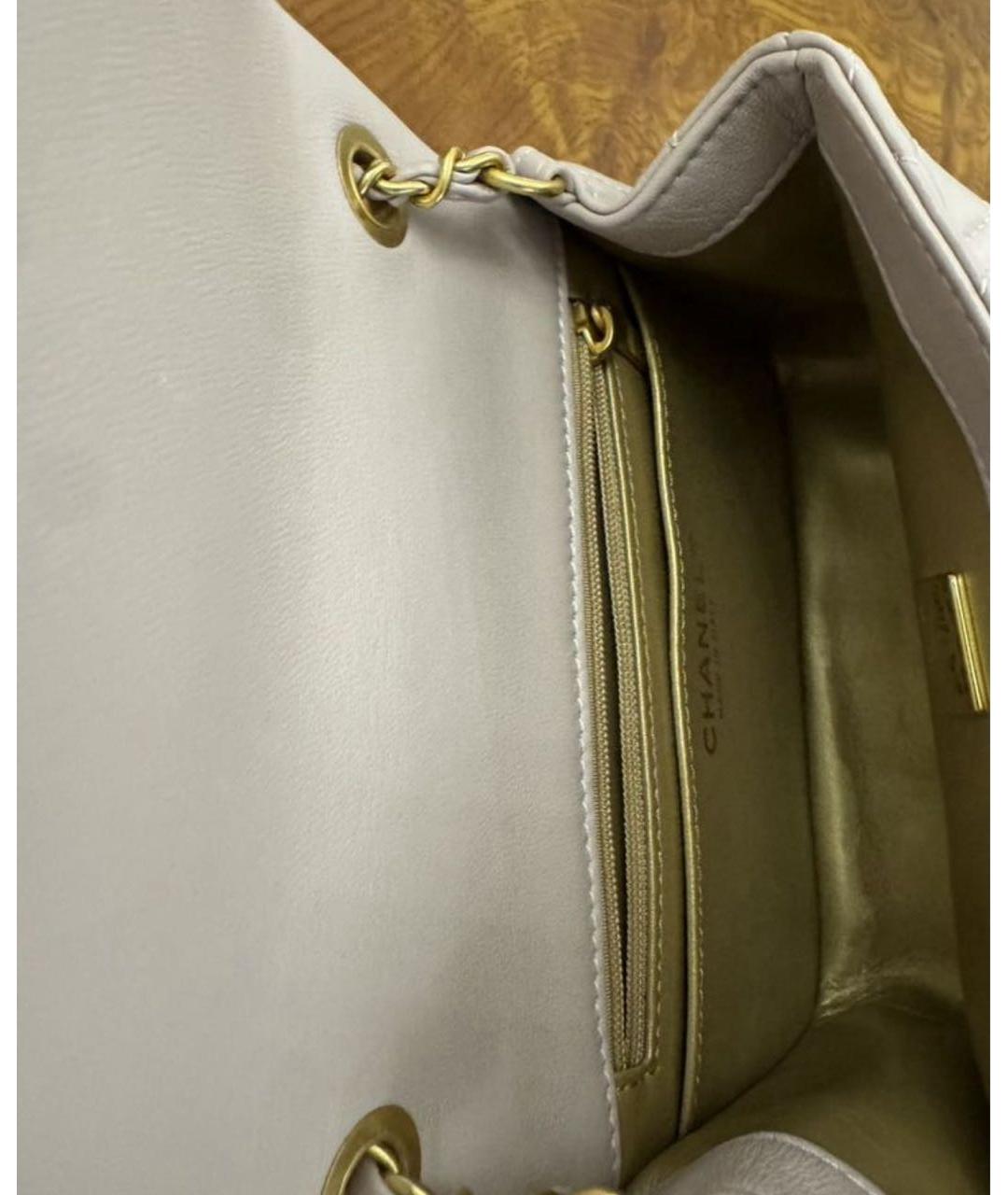 CHANEL Бежевая кожаная сумка через плечо, фото 6