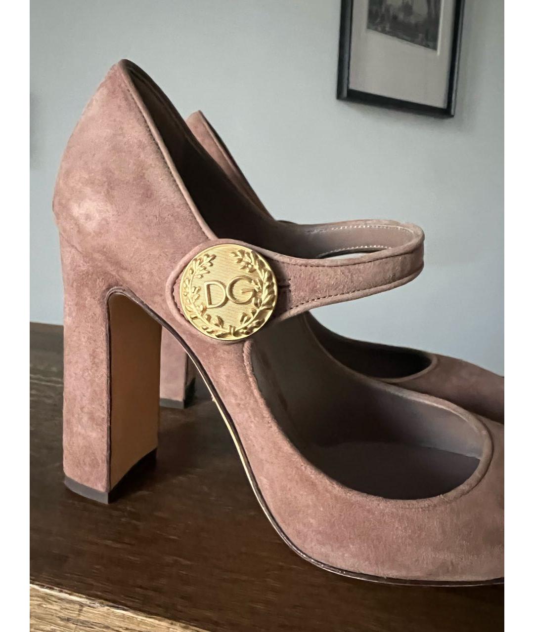 DOLCE&GABBANA Бежевые замшевые туфли, фото 3