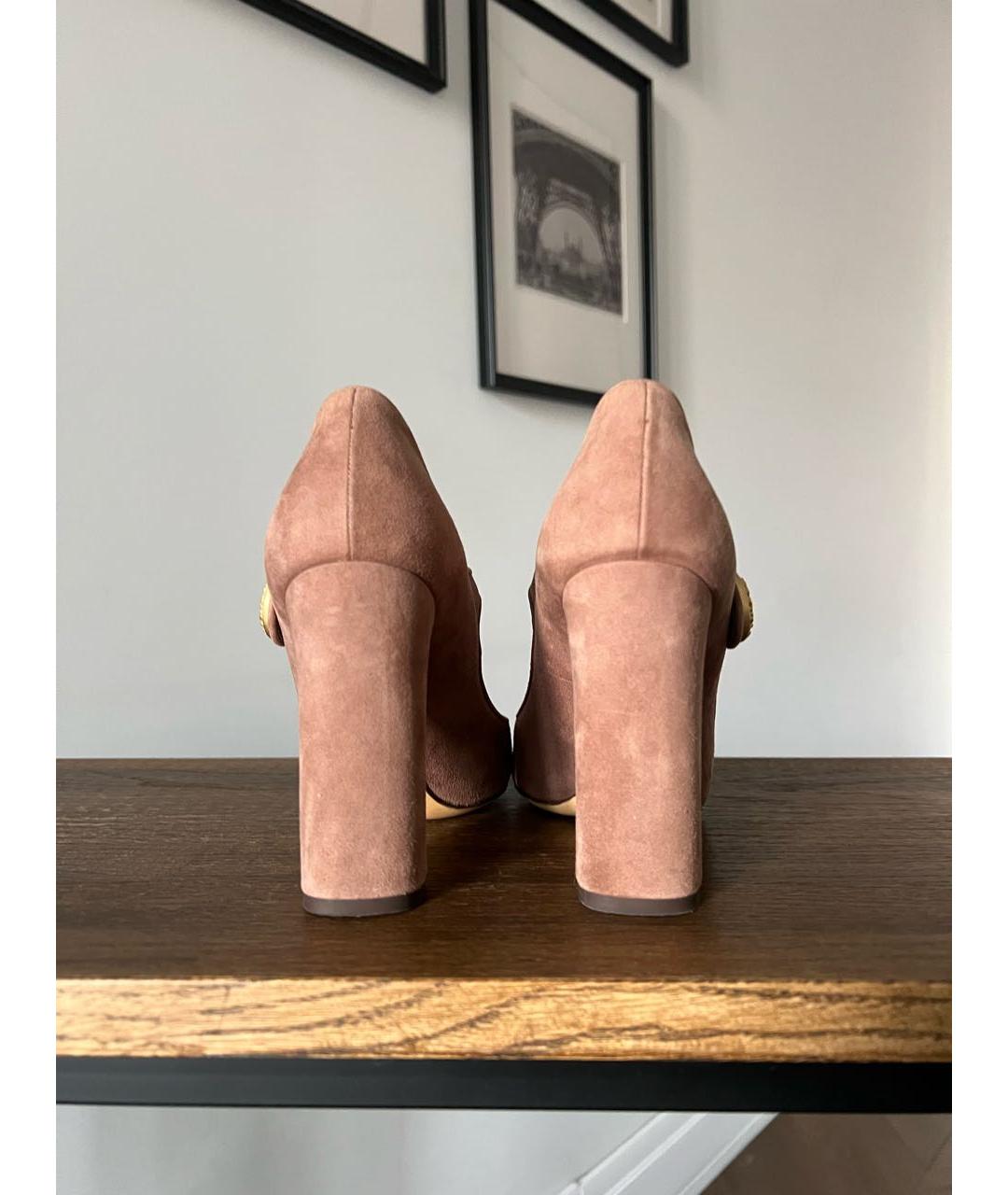 DOLCE&GABBANA Бежевые замшевые туфли, фото 4
