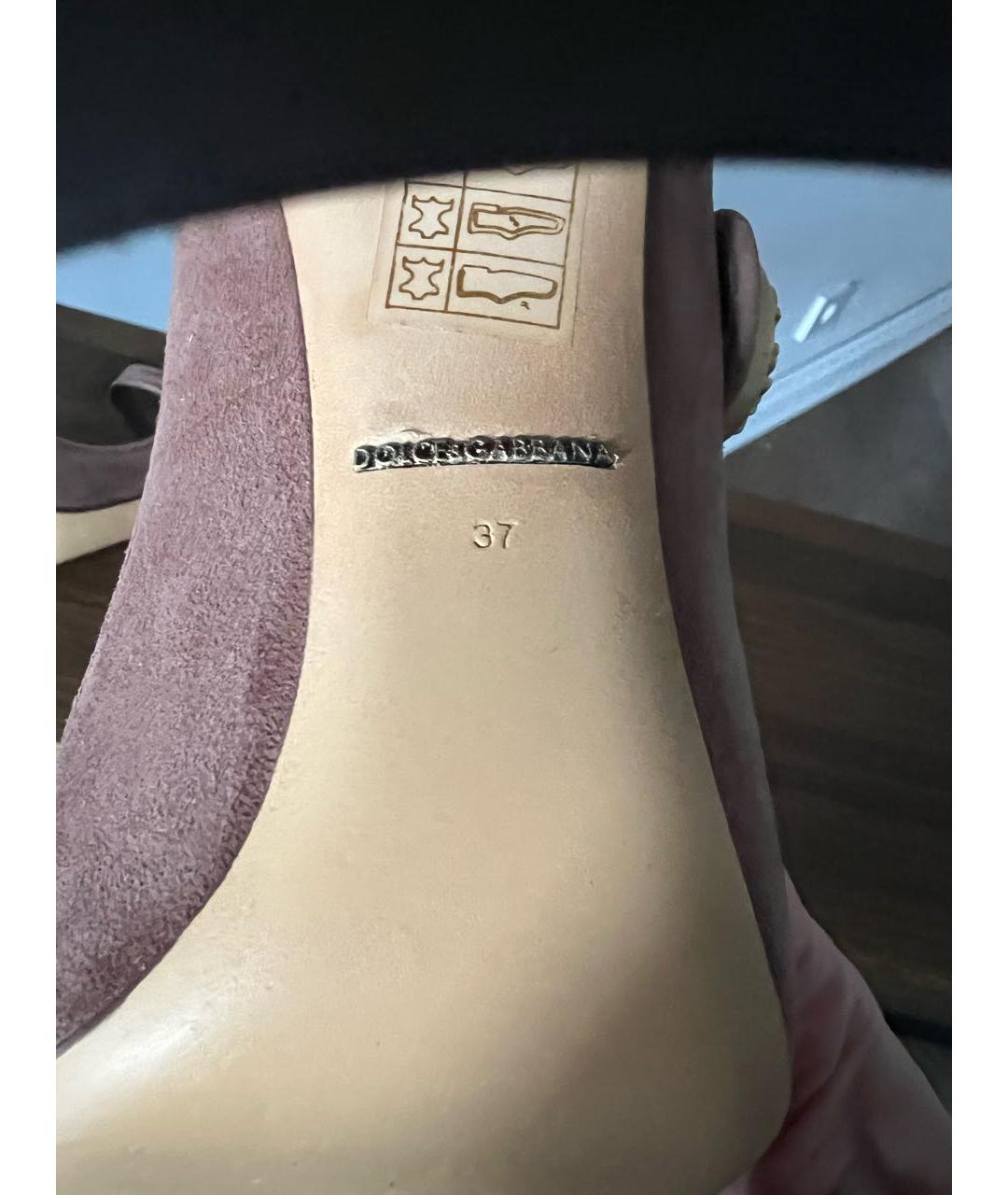 DOLCE&GABBANA Бежевые замшевые туфли, фото 5