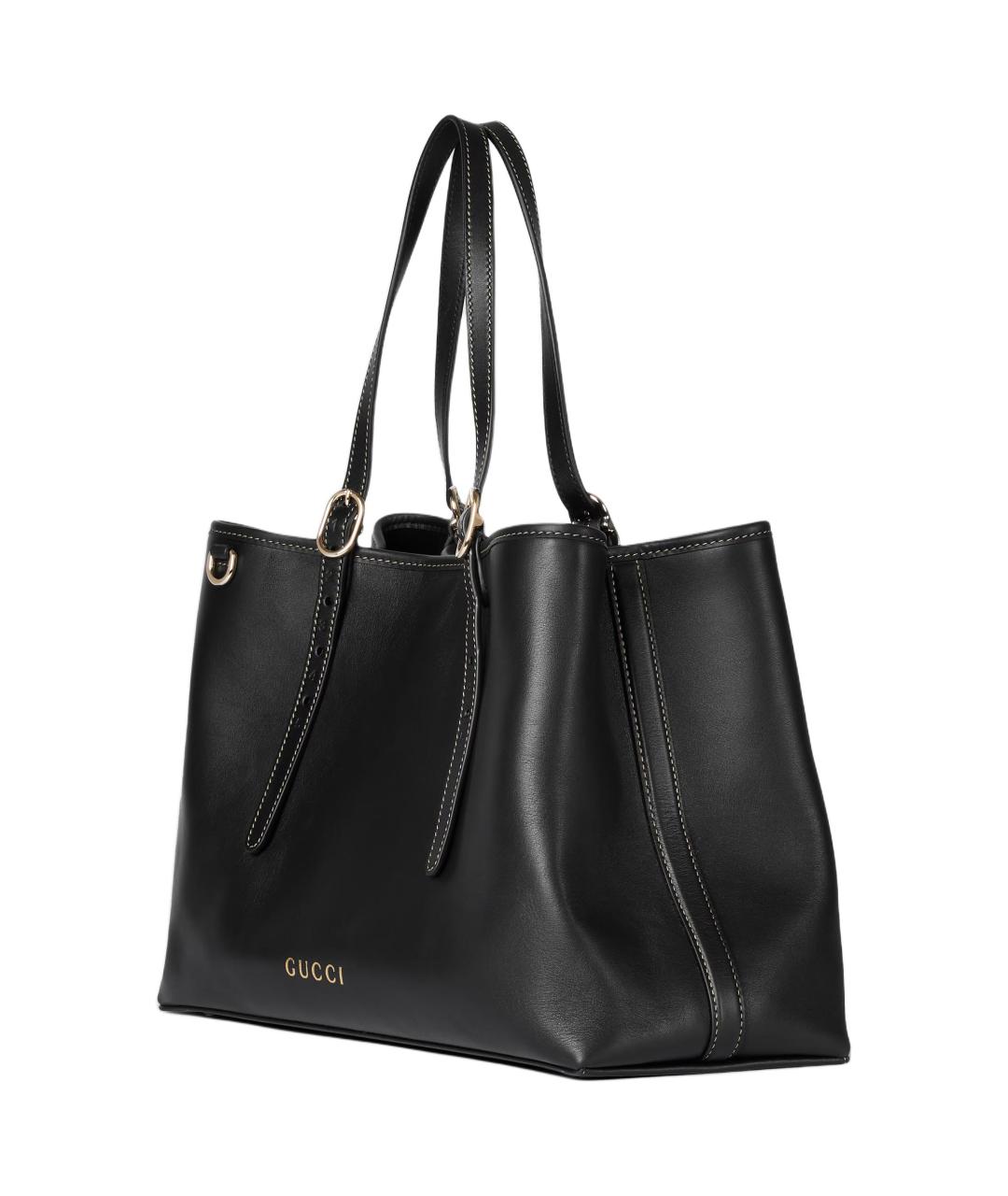 GUCCI Черная кожаная сумка через плечо, фото 3