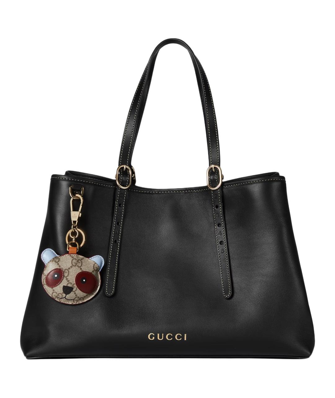 GUCCI Черная кожаная сумка через плечо, фото 2