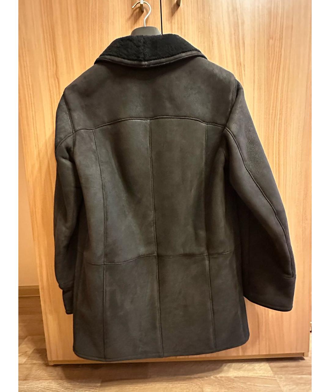 CANALI Коричневая кожаная дубленка/шуба, фото 2