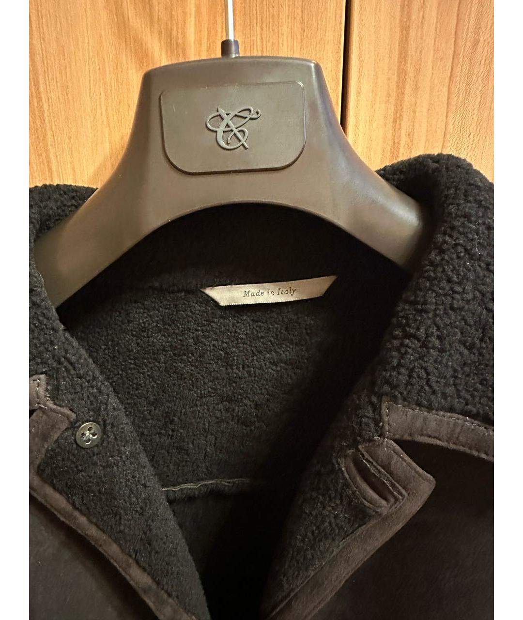 CANALI Коричневая кожаная дубленка/шуба, фото 3