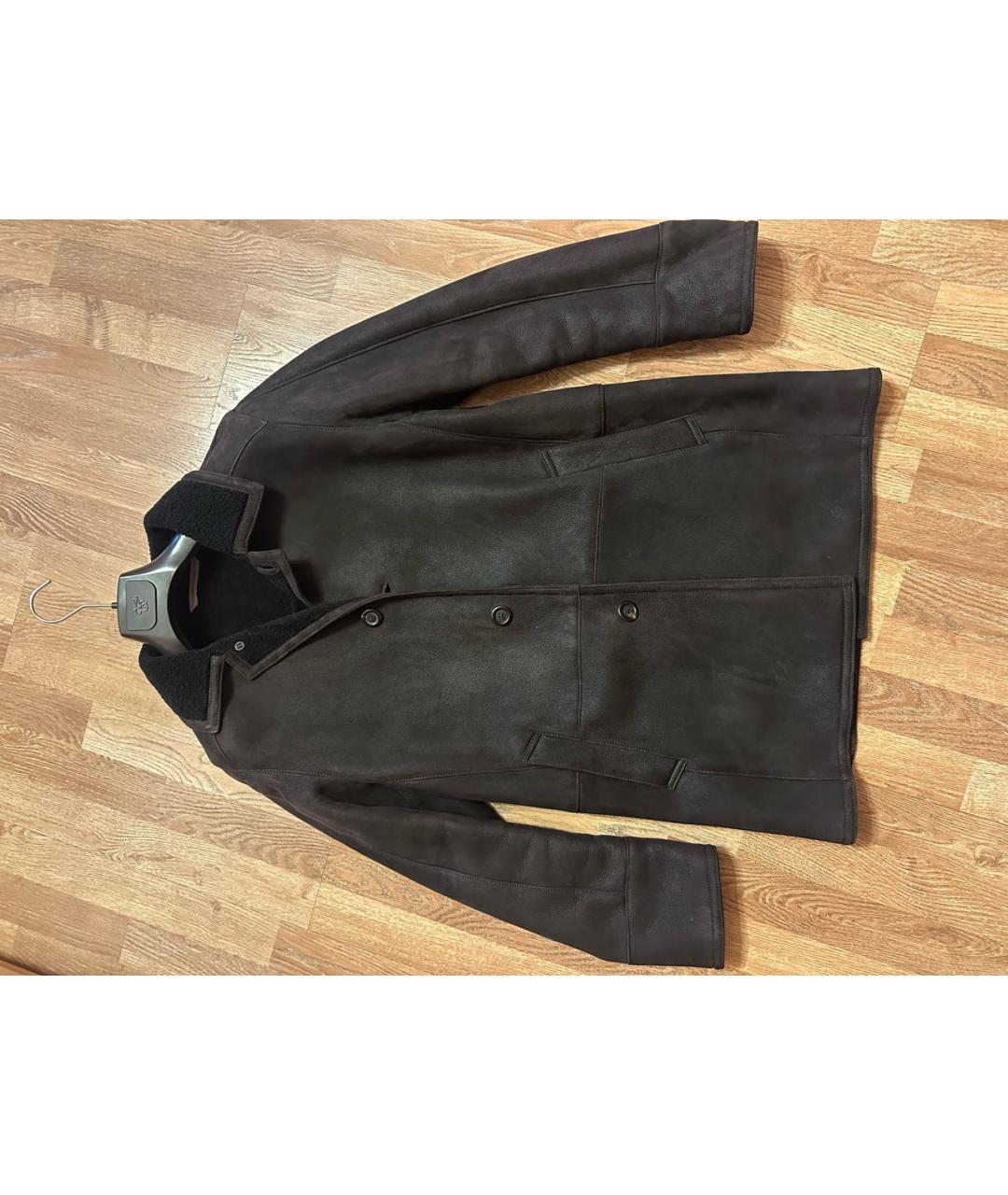 CANALI Коричневая кожаная дубленка/шуба, фото 6