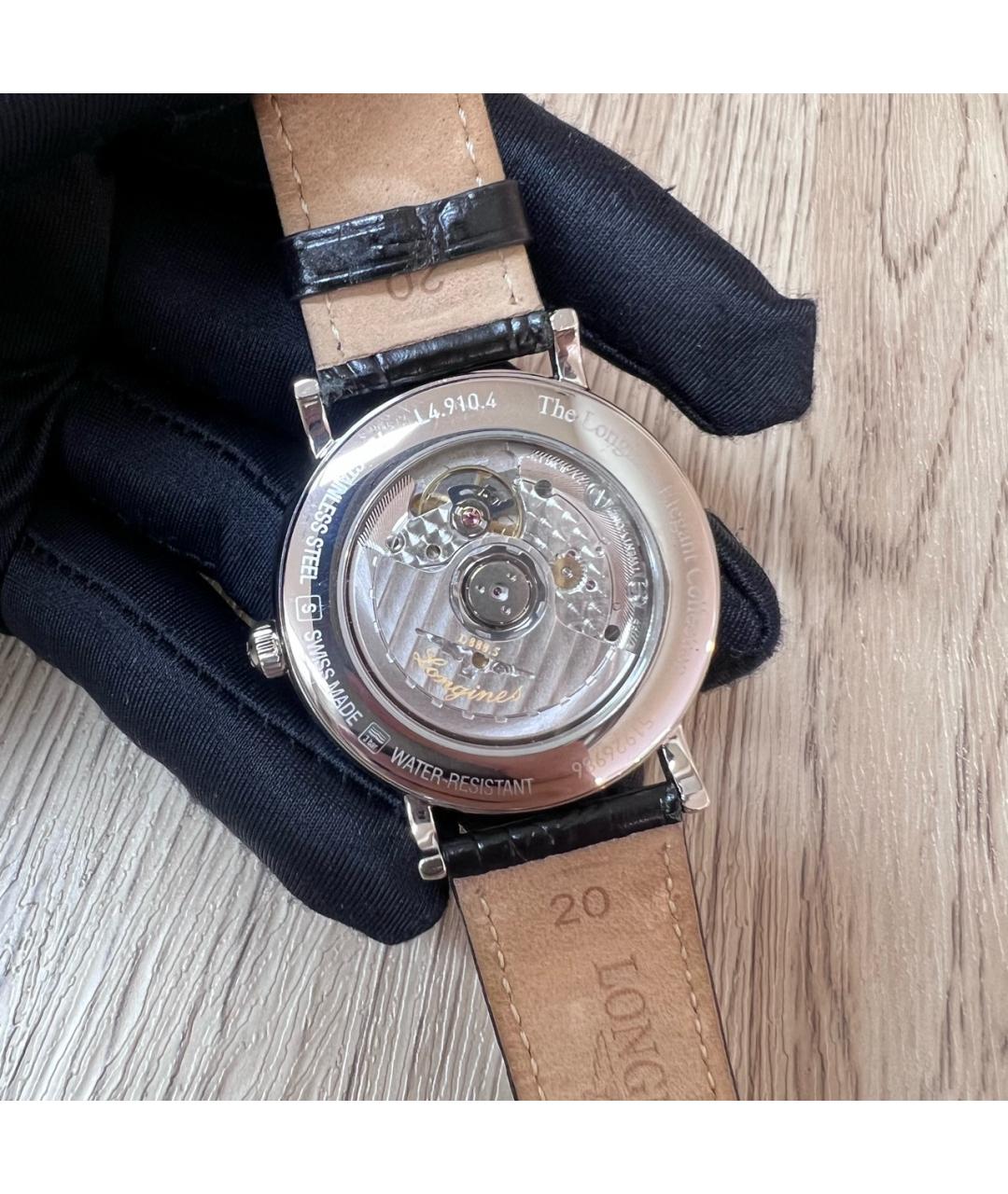 LONGINES Белые металлические часы, фото 4