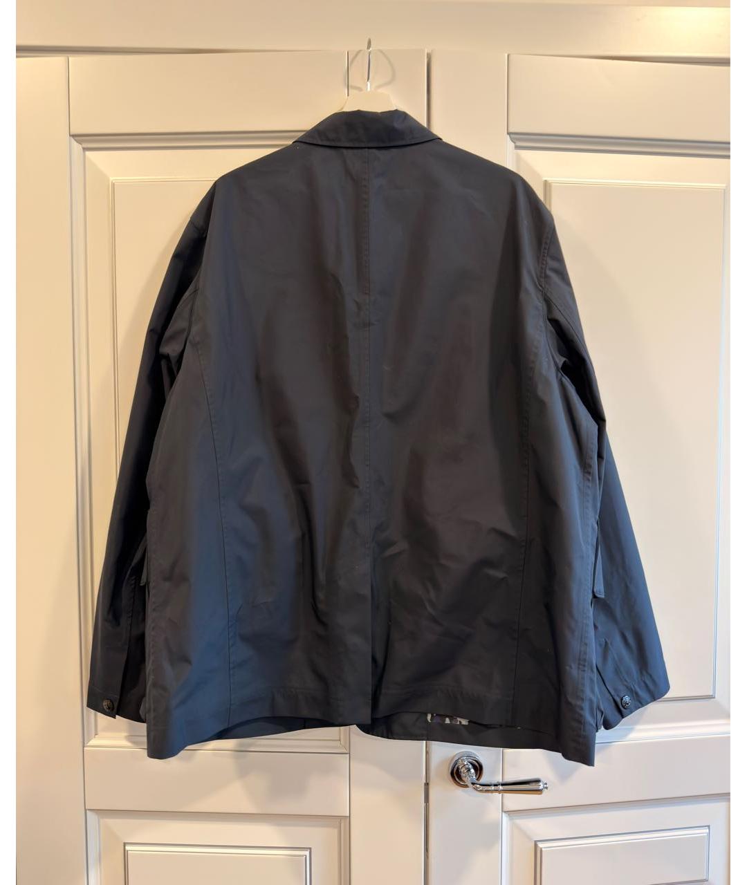 BURBERRY Темно-синяя полиэстеровая куртка, фото 2