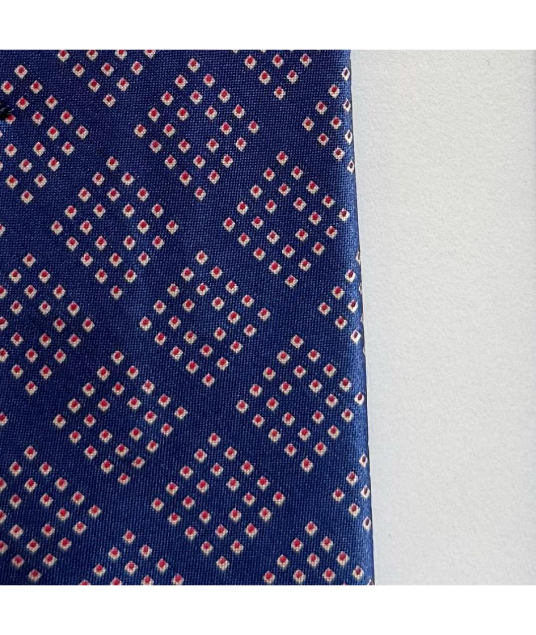 STEFANO RICCI Темно-синий шелковый галстук, фото 3