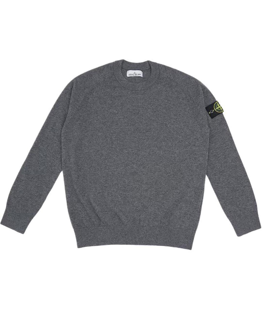 STONE ISLAND Серый шерстяной джемпер / свитер, фото 1