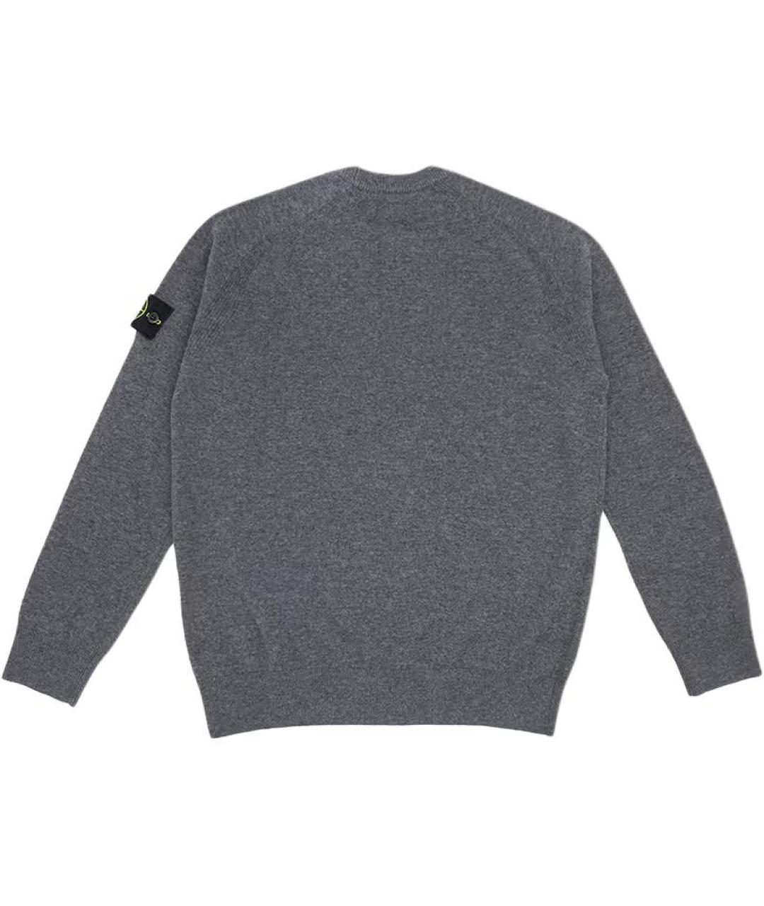 STONE ISLAND Серый шерстяной джемпер / свитер, фото 2